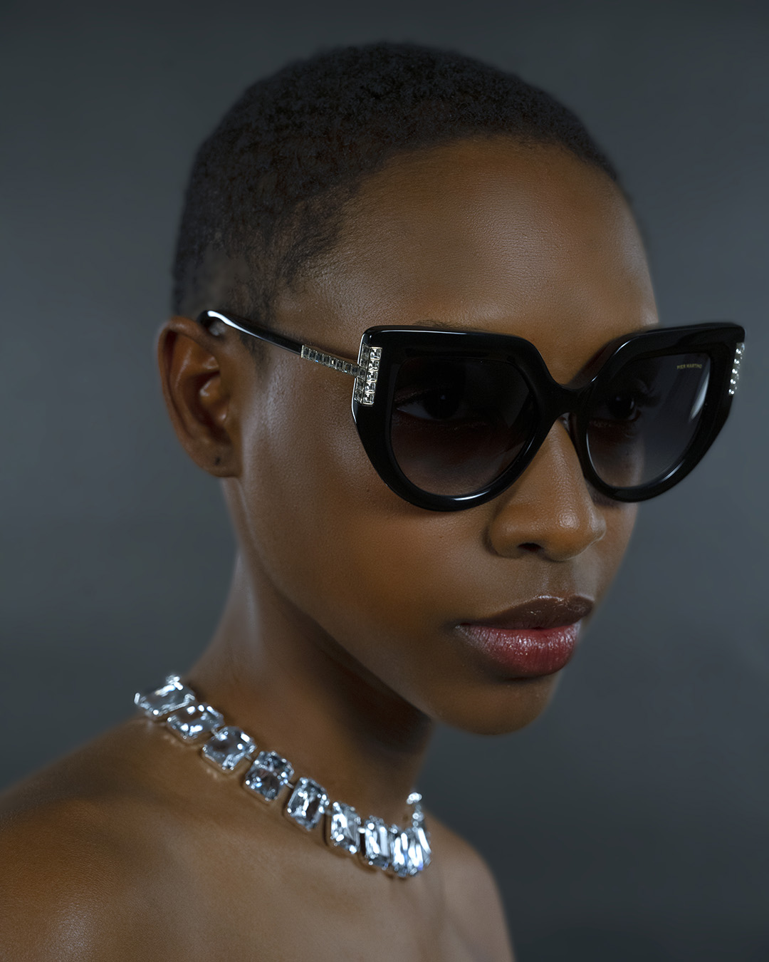 Pier Martino Sunglasses Black Brow with Hand-Set Swarovski Cryst… Pier Martino Eyewear (@pier.martino) · Pederobba main image 4